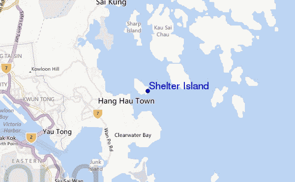 mapa de localização de Shelter Island