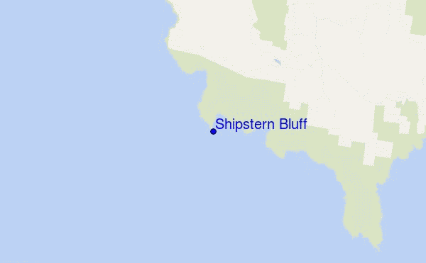 mapa de localização de Shipstern Bluff