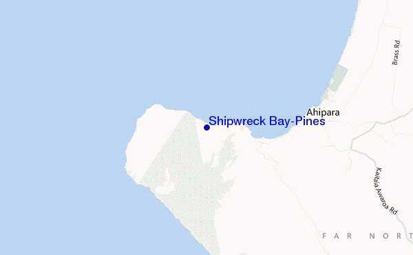 mapa de localização de Shipwreck Bay-Pines