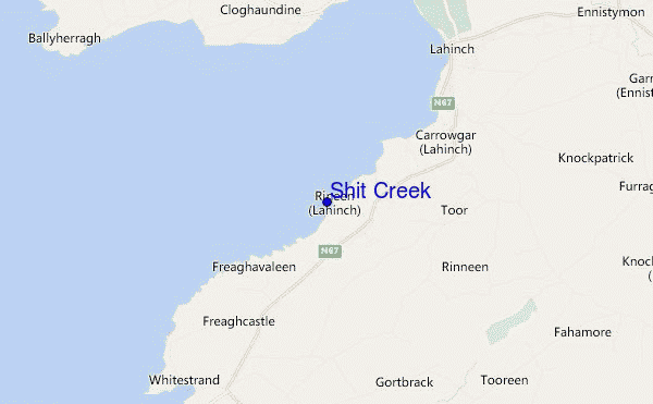 mapa de localização de Shit Creek