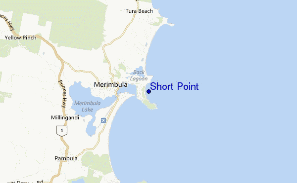 mapa de localização de Short Point