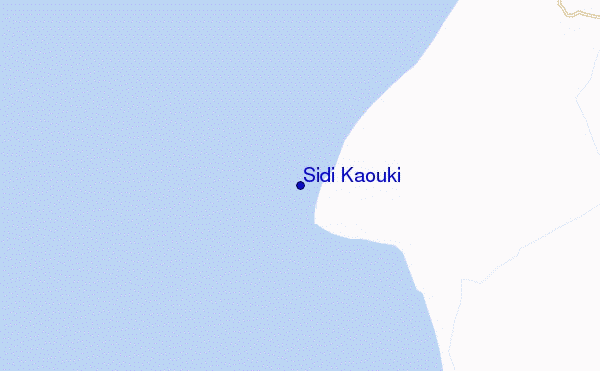 mapa de localização de Sidi Kaouki