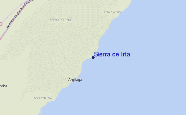 mapa de localização de Sierra de Irta