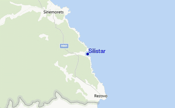 mapa de localização de Silistar