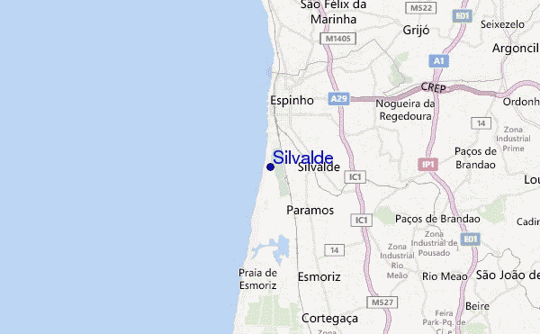 mapa de localização de Silvalde