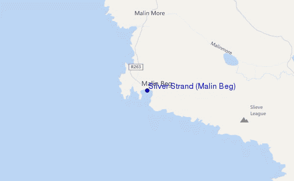 mapa de localização de Silver Strand (Malin Beg)