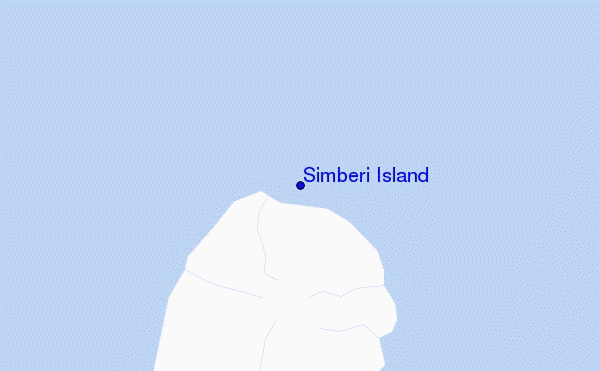 mapa de localização de Simberi Island