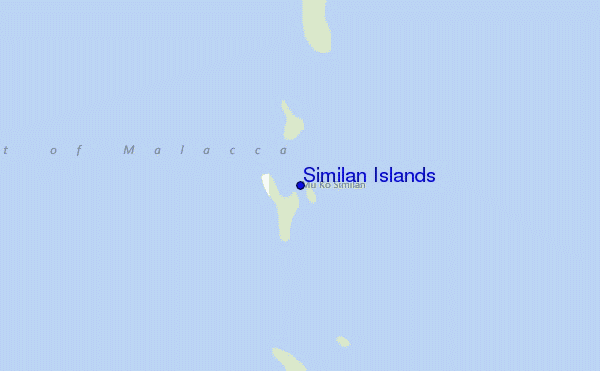 mapa de localização de Similan Islands
