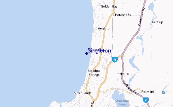 mapa de localização de Singleton