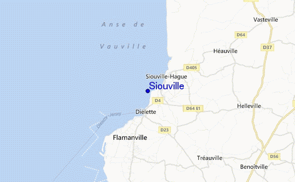 mapa de localização de Siouville