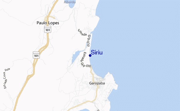 mapa de localização de Siriu