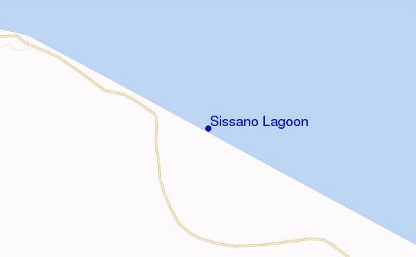 mapa de localização de Sissano Lagoon