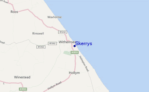 mapa de localização de Skerrys