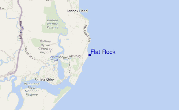 mapa de localização de Flat Rock