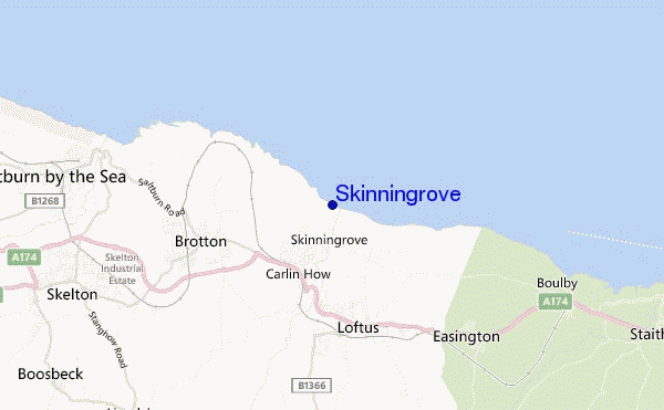 mapa de localização de Skinningrove