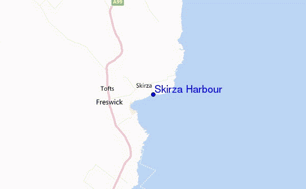 mapa de localização de Skirza Harbour