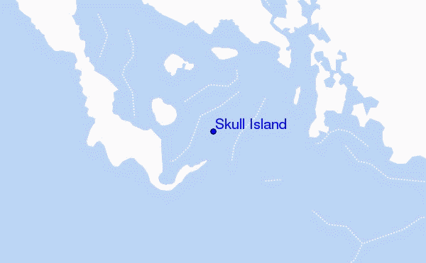 mapa de localização de Skull Island