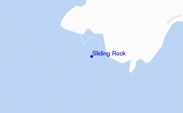 mapa de localização de Sliding Rock