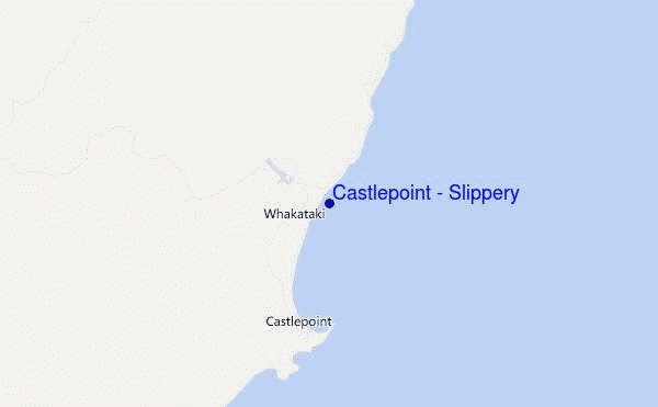 mapa de localização de Castlepoint - Slippery