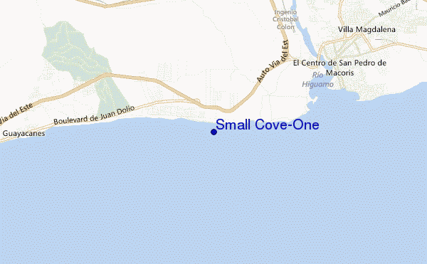 mapa de localização de Small Cove-One