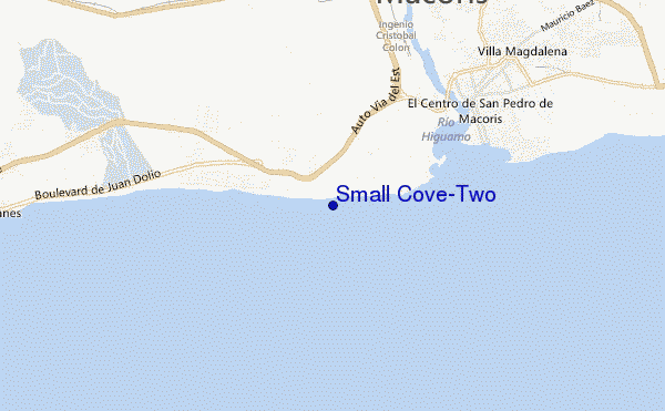 mapa de localização de Small Cove-Two