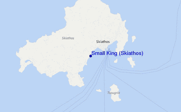 mapa de localização de Small King (Skiathos)