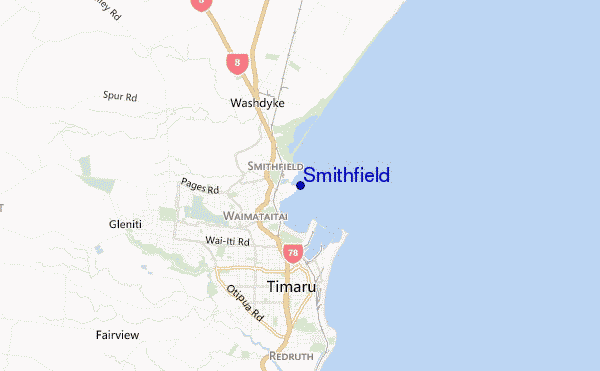 mapa de localização de Smithfield
