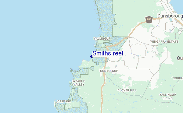 mapa de localização de Smiths reef