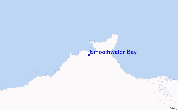 mapa de localização de Smoothwater Bay