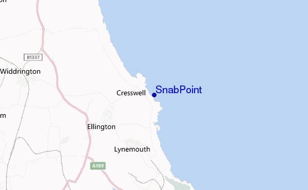 mapa de localização de Snab Point