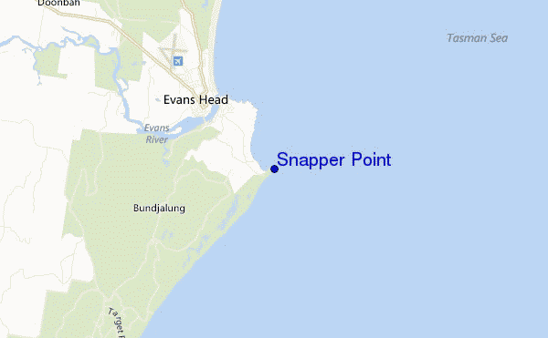 mapa de localização de Snapper Point