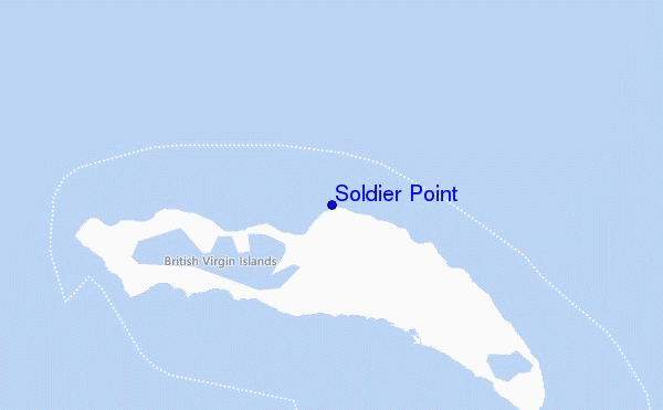 mapa de localização de Soldier Point