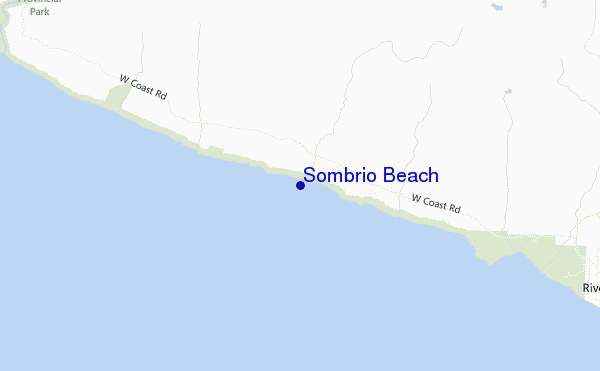 mapa de localização de Sombrio Beach