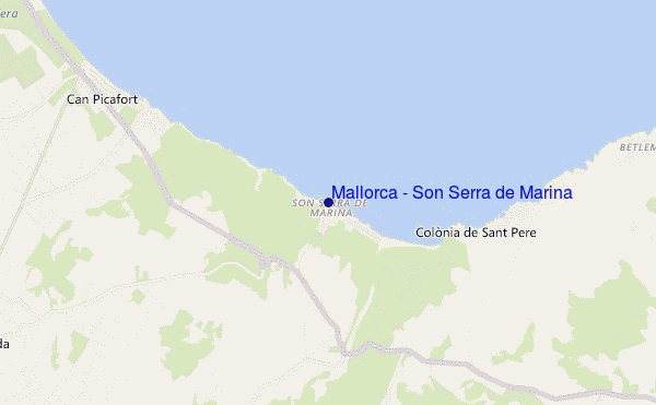 mapa de localização de Mallorca - Son Serra de Marina