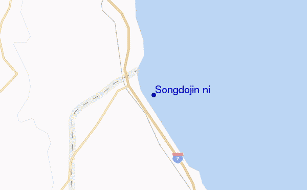 mapa de localização de Songdojin ni