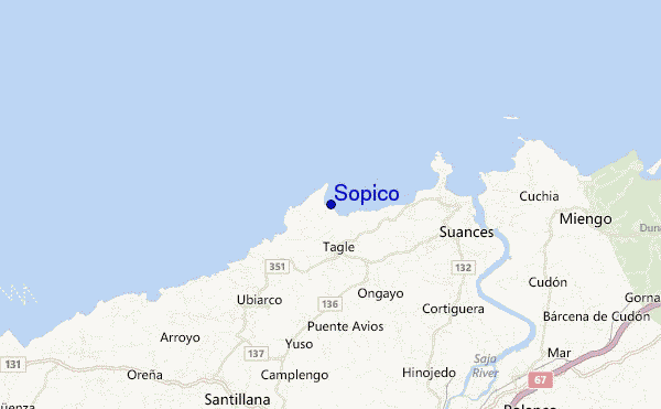 mapa de localização de Sopico