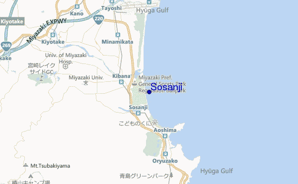 mapa de localização de Sosanji