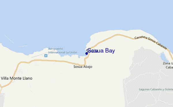 mapa de localização de Sosua Bay