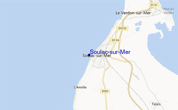 mapa de localização de Soulac-sur-Mer