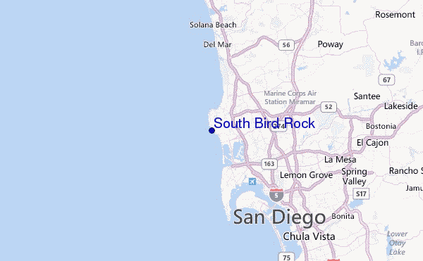 South Bird Rock Location Map