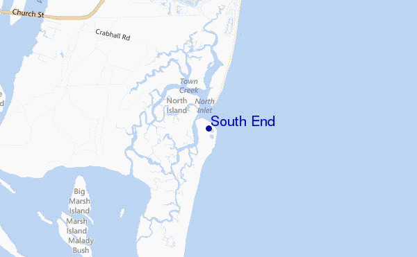 mapa de localização de South End