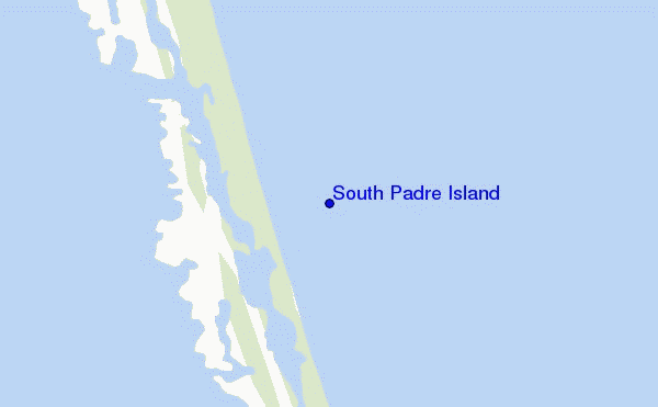 mapa de localização de South Padre Island