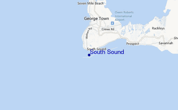 mapa de localização de South Sound