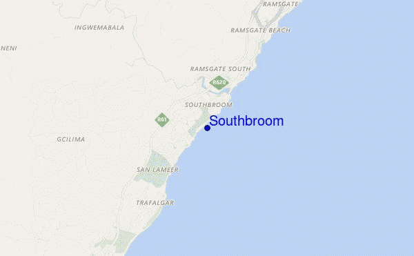 mapa de localização de Southbroom