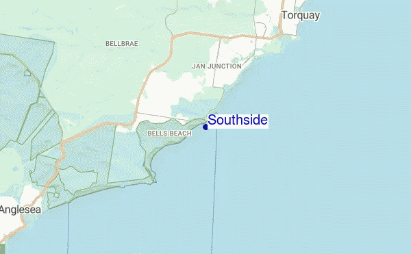 mapa de localização de Southside