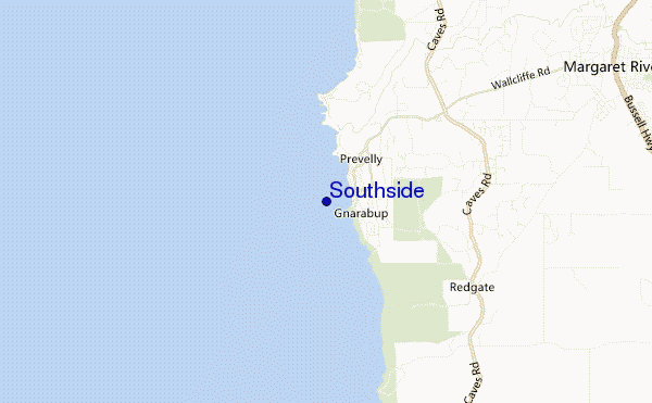 mapa de localização de Southside