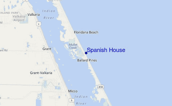 mapa de localização de Spanish House