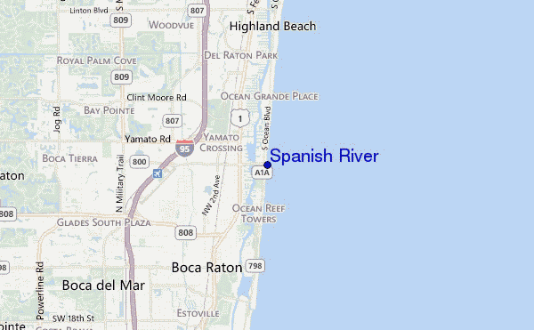 mapa de localização de Spanish River