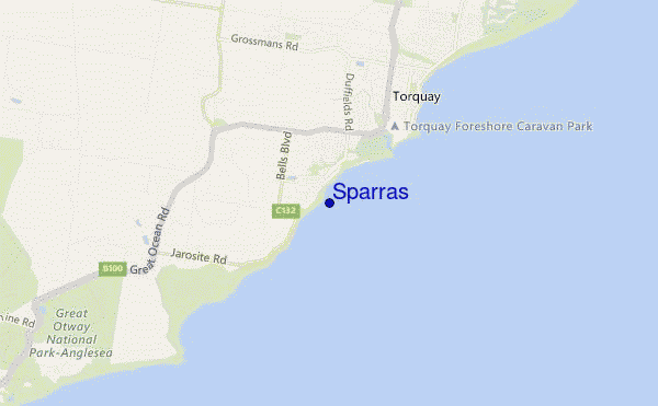 mapa de localização de Sparras