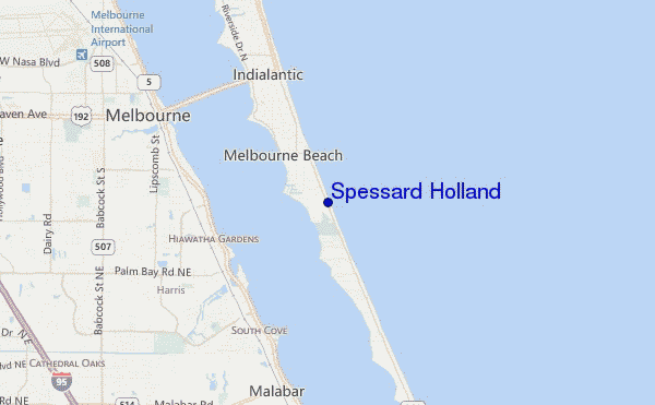 mapa de localização de Spessard Holland